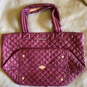 MZ Wallace medium metro tote in maroon